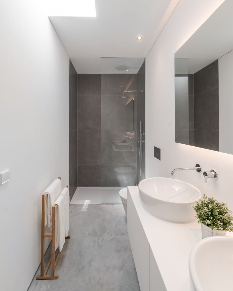 Bathroom inside modern villa house